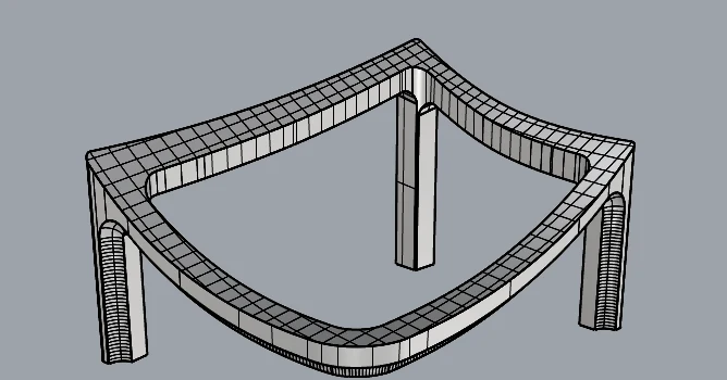 Curved Perimeter Table/Stool Frame